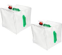 KOTARBAU® 2 x Bidones de Agua Plegable con Grifo 20 litros, Contenedor de Agua Plegable, Depósito portátil, 2 Asas de Transporte, Bidón garrafa con Grifo de vertido, Recipiente de Agua para Camping