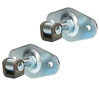 KOTARBAU® 2 x Bisagras Regulables con Rosca para Regular y Placa para Fijar, Bisagras M20, Bisagras Ajustables de Acero Inoxidable, Bisagra para cancelas, Bisagra con Placa y Perno roscado M20, 2 uds