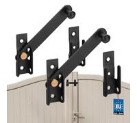 KOTARBAU® 2 x Cierres para Puertas y contraventanas 120 mm, Cierre para verjas, Cierre pestillo Negro, Retenedor para Puertas batientes, Cierre Puertas Madera, 2 uds