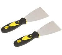 KOTARBAU® 2 x Espátulas para pintor, Espátulas de acero inoxidable 60 mm, Espátulas con mango de goma, Espatúla masilla, yeso, Espátula universal, 2 uds