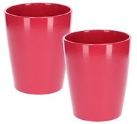 KOTARBAU® 2 x Macetero de cerámica para orquídeas H 150 mm, Maceta para orquídeas, Maceta de Ceramica, Tiesto de Flores y Plantas, Maceta roja, Tiesto de cerámica esmaltada, Macetas