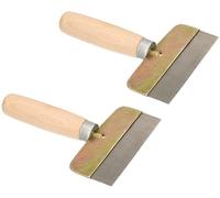 KOTARBAU® 2 x Rascador de pintura de 120 mm, Rasqueta para pintura, Espátula para rascar, Raspador de acero con mango de madera, Herramienta para quitar pintura o papel pintado, Espátula raspadora