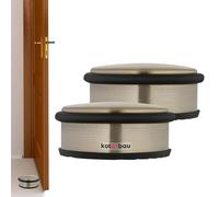 KOTARBAU® 2 x Tope de puerta Peso elevado, Tope de acero inoxidable, 100cm, Topes para puertas con base de goma, Tope antideslizante, Tope sin montar Cualquier tipo de suelo, Baja, Moderno, Oro viejo
