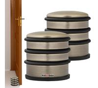 KOTARBAU® 2 x Tope de puerta Peso elevado, Tope de acero inoxidable, 70 cm, Topes para puertas con base de goma, Tope antideslizante, Tope sin montar, Cualquier tipo de suelo, Alto, Moderno, Oro viejo
