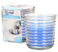 KOTARBAU® 2 x Velas antitabaco en frasco de cristal, Aroma fresco, Velas decorativas, Vela en vaso de cristal perfumada, Vela aromática, Duración 28 h, Idea de regalo, Vela antiolor a tabaco