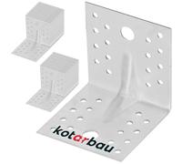 KOTARBAU® 25 Pezzi Conectores En Ángulo - Acero Galvanizado - 80 x 80 x 80 mm - Plata - Escuadras Metálicas - 90 Grados - Escuadras Para Madera - Fácil Montaje - Resistente A La Corrosión