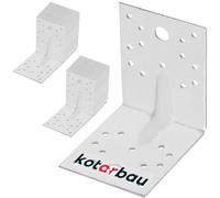KOTARBAU® 25 Piezas Conectores En Ángulo - Acero Galvanizado - 100 x 100 x 80 mm - Plata - Escuadras Metálicas - 90 Grados - Escuadras Para Madera - Fácil Montaje - Resistente A La Corrosión