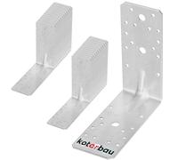 KOTARBAU® 25 Piezas Conectores En Ángulo - Acero Galvanizado - 150 x 150 x 65 mm - Plata - Escuadras Metálicas - 90 Grados - Escuadras Para Madera - Fácil Montaje - Resistente A La Corrosión