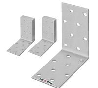 KOTARBAU® 25 Soportes de esquina en forma de L, 75x75x40 mm, Acero galvanizado, Conector de ángulo recto de unión de 90 grados, con agujeros de montaje, escuadras metálicas para muebles, 25 unidades