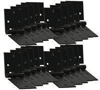 KOTARBAU® 25 x Bisagras de acero, Bisagras para puertas y muebles, 100 x 50 mm, Bisagra de libro, Bisagras de puerta, Nudo enrollado, Conector, Bisagra de doble hoja, Bisagra negra, 25 uds