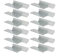 KOTARBAU® 25 x Escuadras asimétricas 210 x 40 mm, Conectores de vigas de acero, Escuadra asimétrica derecha, Conectores para madera, Escuadras para unión de madera, Escuadra de refuerzo, 25 uds