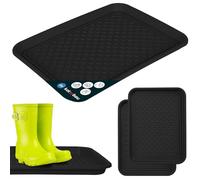 KOTARBAU® 2uds. Bandeja Zapatos - Plástico - 38 x 50 cm - Negro - Bandeja Botas - Fácil De Limpiar - Resistente y Duradera