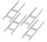 KOTARBAU® 4 soportes para postes en H para hormigón, 140 mm/600 mm, anclajes en H de acero galvanizado plateado, anclaje para postes, zapatos con anclaje de hormigón, soporte de acero, anclaje de