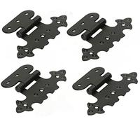 KOTARBAU® 4 x Bisagras para Muebles, Bisagra de Acero Inoxidable, Bisagra de Libro para Puertas de Muebles, Bisagra de Doble Hoja, Negro, Conector Multiuso, Bisagra para Cajas Decorativa, Retro