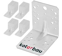 KOTARBAU® 50 Piezas Conectores En Ángulo - Acero Galvanizado - 105 x 105 x 90 mm - Plata - Escuadras Metálicas - 90 Grados - Escuadras Para Madera - Fácil Montaje - Resistente A La Corrosión