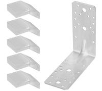 KOTARBAU® 50 Piezas Conectores En Ángulo - Acero Galvanizado - 150 x 150 x 65 mm - Plata - Escuadras Metálicas - 90 Grados - Escuadras Para Madera - Fácil Montaje - Resistente A La Corrosión