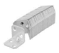 KOTARBAU® 50 Soportes de esquina en forma de L, 25x25x25 mm, Acero galvanizado, Conector de ángulo recto de unión de 90 grados, con agujeros de montaje, escuadras metálicas para muebles 50 UNIDADES