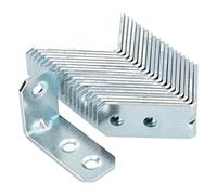 KOTARBAU® 50 Soportes de esquina en forma de L, 25x35x16 mm, Acero galvanizado, Conector de ángulo recto de unión de 90 grados, con agujeros de montaje, escuadras metálicas para muebles 50 UNIDADES