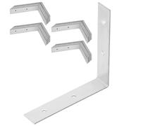 KOTARBAU® 50 unidades de conectores angulares de 100 x 100 x 20 mm, acero galvanizado, plateado, para cargas pesadas, para muebles, angulares, de madera, para estanterías, metal, estable, duradero