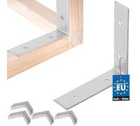 KOTARBAU® 50 unidades de conectores angulares de 80 x 80 x 20 mm, acero galvanizado, plateado, para cargas pesadas, para muebles, chapa angular, para estantería, metal, estable, duradero, ángulo de
