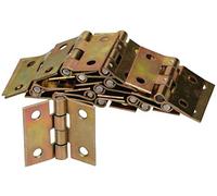 KOTARBAU® 50 x Bisagras de acero inoxidable para muebles, 25x25 mm, de libro, Conectores, plegable de doble hoja, multiuso para cajas de madera, Galvanizada, 50 UNIDADES