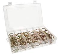 KOTARBAU® 50 x Pasadores de Seguridad de 5,6,8,10 mm, Anillos de retención con Pasador, Pasadores de Enganche para remolques, vehículos agrícolas, Clips de Resorte de Seguridad de Acero galvanizado