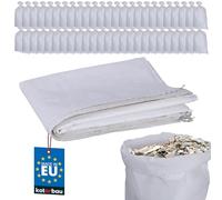 KOTARBAU® 50 x Saco de rafia de polipropileno, 65 x 105 cm, Bolsas para obras y transporte de materiales, Color blanco, Saco para escombros, tierra o cereales, Resistentes, Hasta 50 kilos, 50 unidades