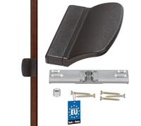 KOTARBAU® Manija para puerta de balcón, Tirador de puerta de terraza, Mango, Manilla para puerta balconera, Asa de agarre para fumadores, Pomo para puertas correderas, ventanas, Pestillo, Marrón