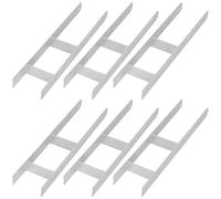 KOTARBAU® 6 soportes para postes en H para hormigón 140 mm/600 mm, anclajes en H de acero galvanizado plateado, anclaje para postes, zapatos con anclaje de hormigón, soporte de acero, anclaje de acero