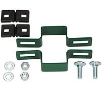 KOTARBAU® Abrazadera Central Rectangular 60 x 40 mm para Valla de Postes Verde Fijación Mate