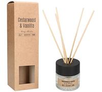 KOTARBAU® Ambientador Mikado con Aroma a Cedro y vailnilla, Difusor de Varillas 50 ml, Ambientadores de hogar, Ambientador Varillas de ratán, Varitas perfumadas, Esencia para casa, Difusor de Aromas