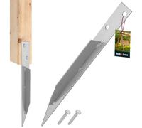 KOTARBAU® Anclaje universal de suelo para columpio, 1 unidad + 2 tornillos, 44,5 x 4 cm, chapa galvanizada en caliente, anclaje para columpio, columpio, caseta de juegos, torre de juegos, columpio,