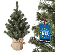 KOTARBAU® Árbol de Navidad artificial pequeño de 50 cm con yute, soporte para árbol de Navidad, mini árbol de Navidad artificial