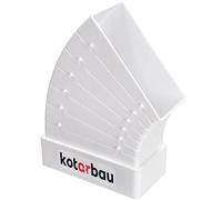 KOTARBAU® Arco de canal plano 3° - 48°, desviador horizontal, conector de canal de 55 mm x 110 mm, arco de canal, canal plano, canal de PVC, conector de canal, transición de aire de salida de aire