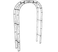 KOTARBAU® Arco para Enredaderas, para Rosales, Soporte para Plantas trepadoras, Negro, de jardín, de Metal para jardín, para Rosas hasta 200kg