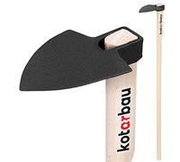 KOTARBAU® Azada de jardín de 130 mm de acero forjado con mango de madera, herramienta de jardín, azada para malas hierbas, gancho para plantas, accesorios de jardín, herramientas de mano para el