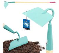 KOTARBAU® Azada de metal 143mm, Azada binadora para jardinería, Azada para mullir, airear y desherbar, Herramientas de jardín para tierra, Azada con mango largo para escardar, quitar las malas hierbas