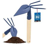 KOTARBAU® Azada de Metal con Mango Corto, Azada con rastrillos, Azada para mullir y desherbar, Azada Doble, Herramientas de jardín para Tierra, Azada de Mano pequeña, Azada de Punta, Pica, Escardillo