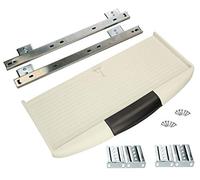 KOTARBAU® Bandeja para teclado de 550 mm, soporte para teclado bajo el escritorio, con caja de resortes, color negro (gris)