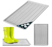 KOTARBAU® Bandeja Zapatos - Plástico - 45 x 30 cm - Gris - Bandeja Botas - Fácil De Limpiar - Resistente y Duradera