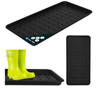 KOTARBAU® Bandeja Zapatos - Plástico - 72 x 35 cm - Negro - Bandeja Botas - Fácil De Limpiar - Resistente y Duradera