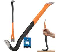 KOTARBAU® Barra de Palanca de Acero 450 mm, Barra de demolición Doble Cara, Barra de uña, Extractor de Clavos, Herramienta para Desmontar Pisos de parquet o Madera, Pata de Cabra, Desencofrador