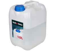 KOTARBAU® Bidón de agua de 10L sin grifo, recipiente de plástico para agua, recipiente apto para alimentos, PE, recipiente de agua potable con tapa de rosca, bidón de agua, recipiente de agua