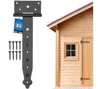 KOTARBAU® Bisagra de 250 mm - Revestimiento de Polvo - Bisagras negras en T - Herrajes de Madera Bisagras Puertas Madera Bisagras para Puertas de Madera Visagras Negras Rustica