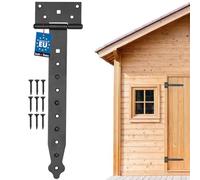 KOTARBAU® Bisagra de 300 mm - Revestimiento de Polvo - Bisagras negras en T - Herrajes de Madera Bisagras Puertas Madera Bisagras para Puertas de Madera Visagras Negras Rustica