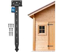 KOTARBAU® Bisagra de 400 mm - Revestimiento de Polvo - Bisagras negras en T - Herrajes de Madera Bisagras Puertas Madera Bisagras para Puertas de Madera Visagras Negras Rustica