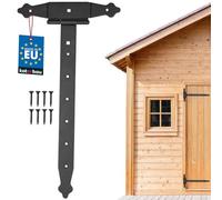 KOTARBAU - Bisagra de cruz de 400 mm, herraje de construcción, montaje de madera, bisagra en T, revestimiento por pulverización