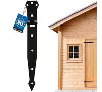 KOTARBAU® Bisagra de puerta colgante de 250 mm cinta de carga con recubrimiento de polvo bisagra cruzada bisagra superior de acero inoxidable negra