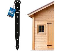 KOTARBAU® Bisagra de puerta colgante de 300 mm cinta de carga con recubrimiento de polvo bisagra cruzada bisagra superior de acero inoxidable negra