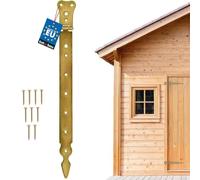 KOTARBAU® Bisagras de 400 mm de acero galvanizado, bisagras de puerta doradas, bisagra de puerta de jardín, bisagra de puerta, bisagra de tienda, banda de puerta de jardín, cadena de puerta de jardín